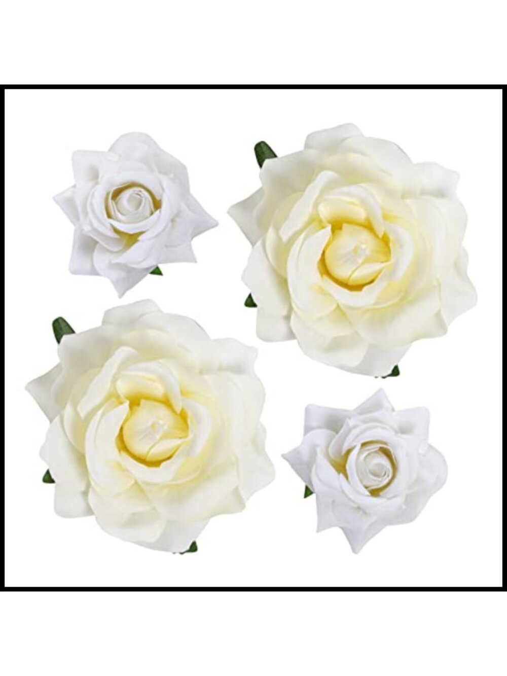 Fabric Rose Flower Hair Clips Brooch Set Wedding Party Hair Accessories